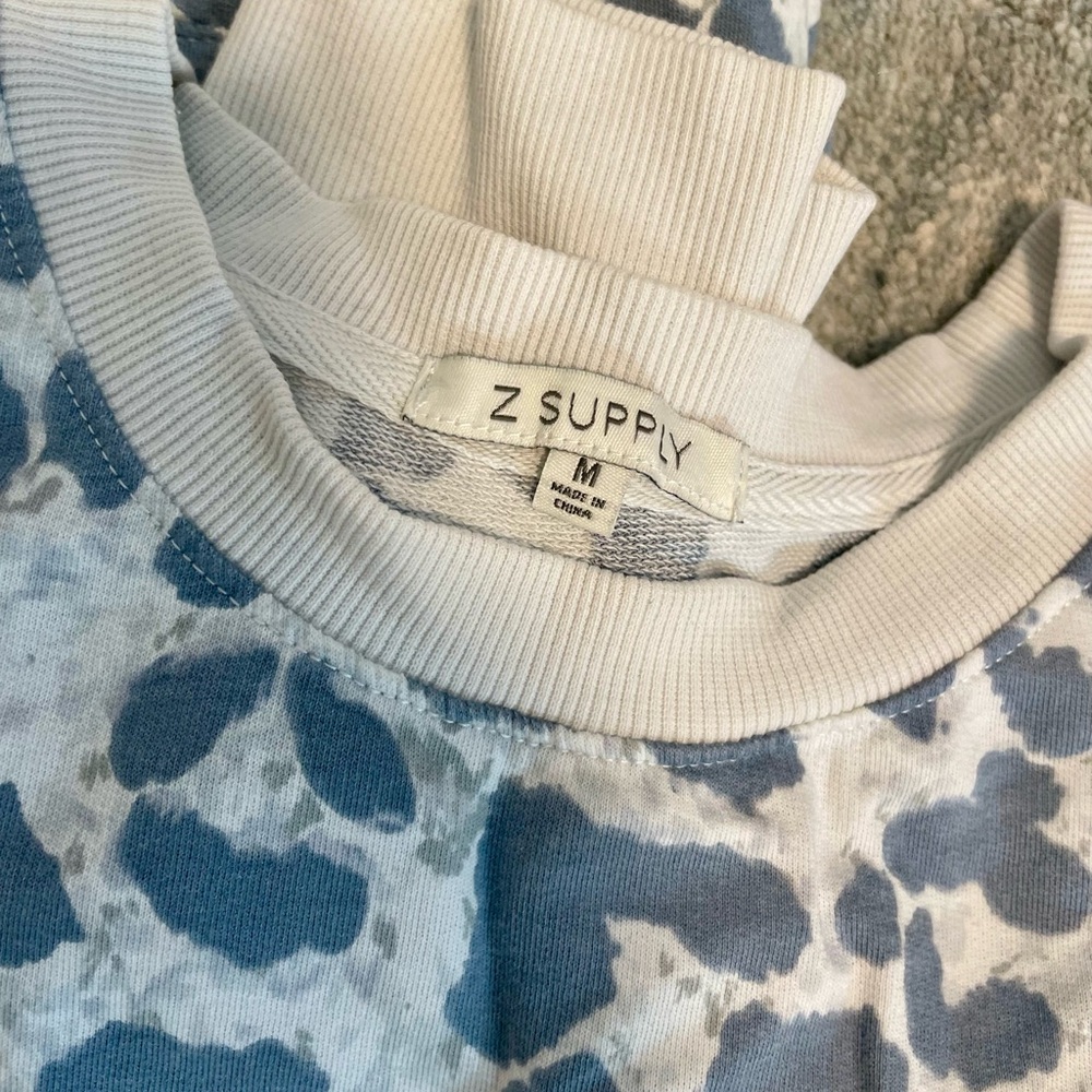 Z Supply Blue and White Animal Print Pajama Set